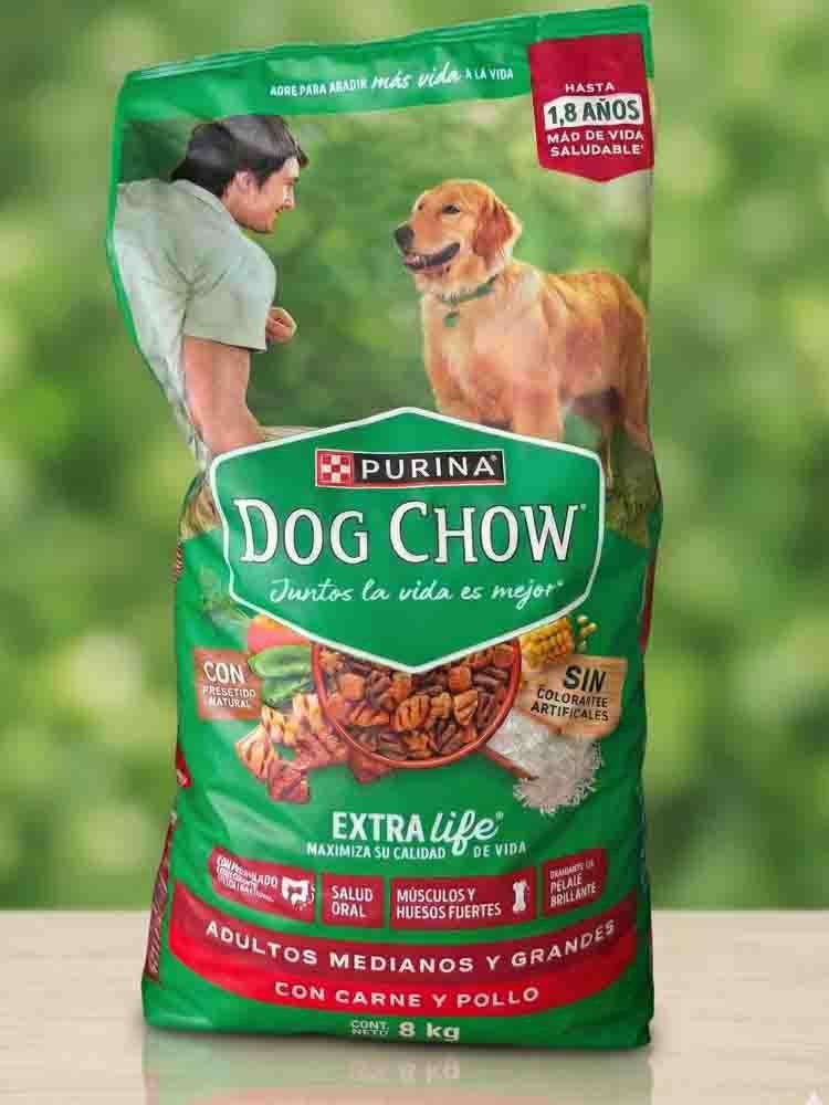 DOGCHOW ADLTS s/CLR M/G 8kg CO